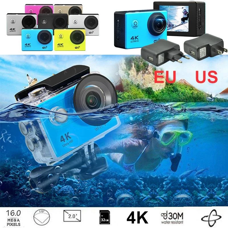 Coocheer professional Ultra HD 1080 P F60R 4 к Водонепроницаемая камера с Wi Fi Дайвинг водостойкий DV