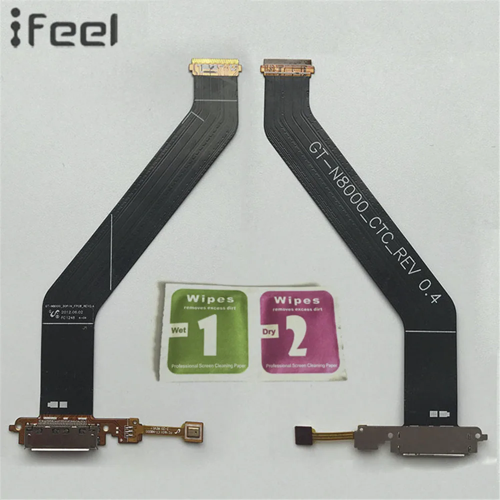

IFEEL 100% Working USB Charging Flex Cable Assembly Parts For Samsung Galaxy Note 10.1 N8000 USB Part Socket Dock Replacement