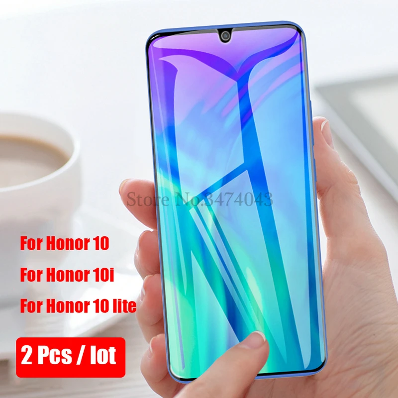 

2Pcs Tempered Glass For Huawei Honor 10i 10 lite Full Protective Film Screen Protector For Huawei Honor 10 lite 10i Glass Case