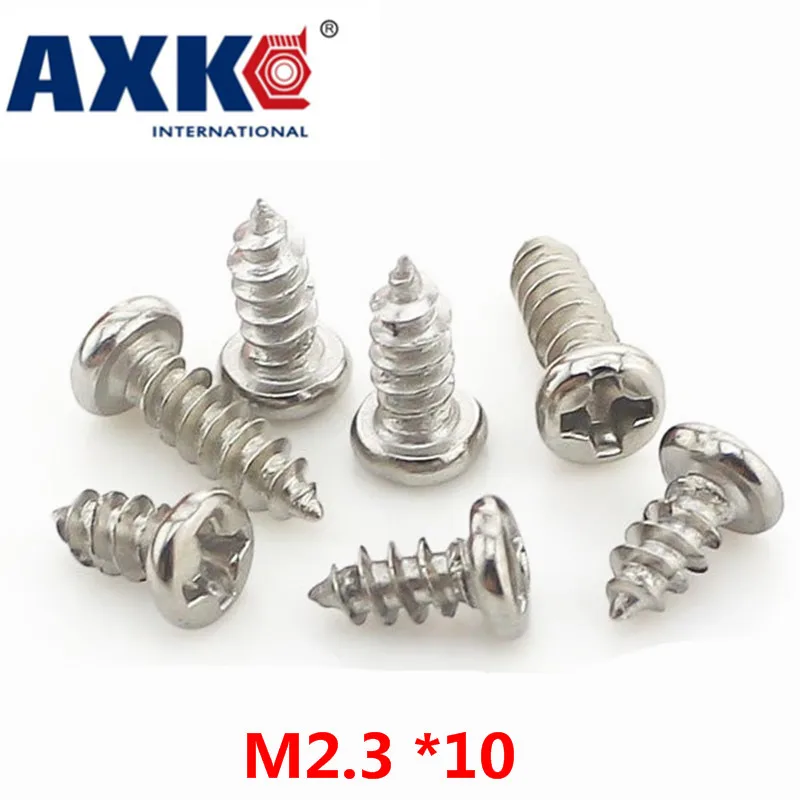 

Vis Parafuso Axk 150pcs Round Phillips Self-tapping Screws. Miniature Yuan Head Tapping Electronic Small Screws M2.3 *10 Gb845