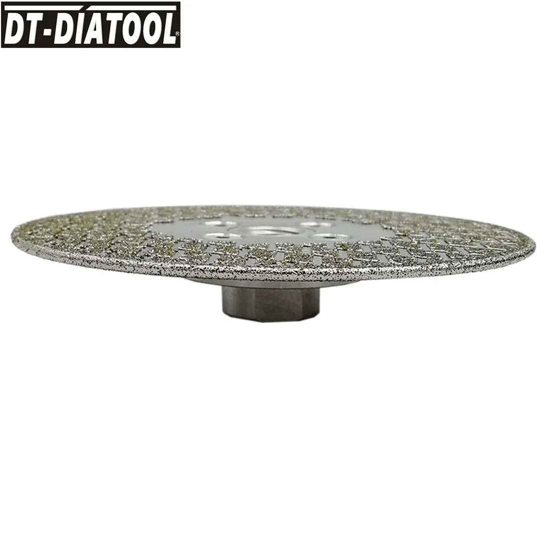 DT-DIATOOL 2pcs 5" Electroplated Diamond Cutting And Grinding wheel cutting disc With Single Grinding Side Granite Marble