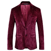 Slim Fit Blazer Для мужчин Новое поступление Для мужчин s блейзеры с цветочным рисунком Цветочные Пром платье, блейзер элегантные свадебные Блейзер и пиджак Для мужчин 82