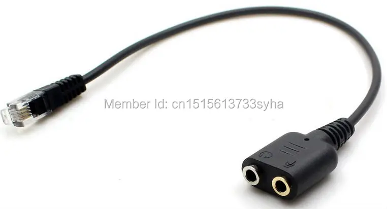 Voicejoy Pc Headset To 4p4c Rj9 Rj10 Rj22 Jack Adapter Dual 3 5mm