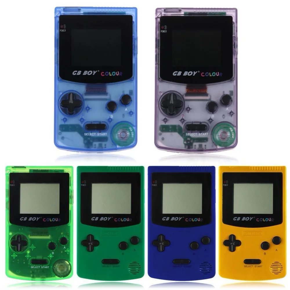 

GB Boy Color Colour Portable Game Console Games Player 2.7" Classic Child Handheld Game Consoles With Backlit 66 Built-in Games