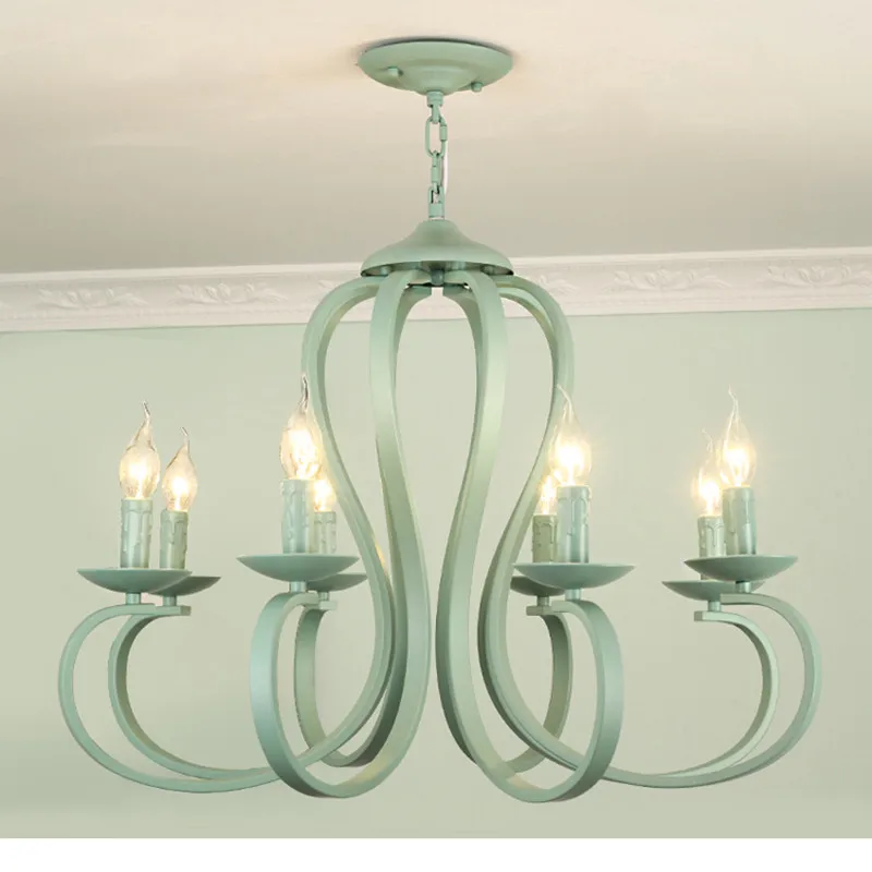 

2018 New Korean Style Dining Room Pendant Light 4 /6 /8 /10 Heads Rural E14 Light Fixture For Parlor Coffee Shop Free Shipping