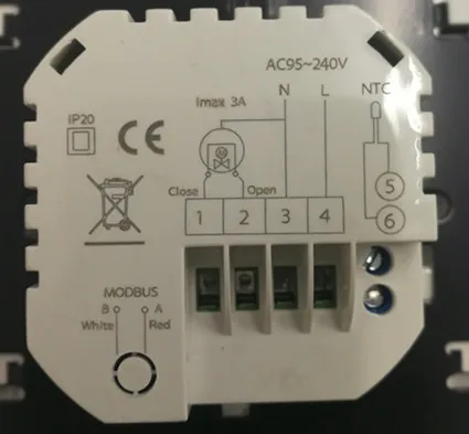 Сенсорный цветной программируемый термостат Modbus для нагрева воды(с функцией Modbus RS485