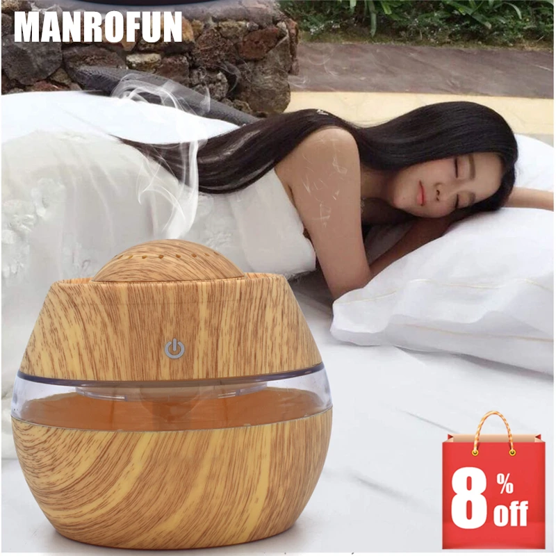 

MRF-024 USB 300ml FREE shipping Colorful aromatherapy Essential Oil Diffuser machine ultrasonic aromatherapy humidifier
