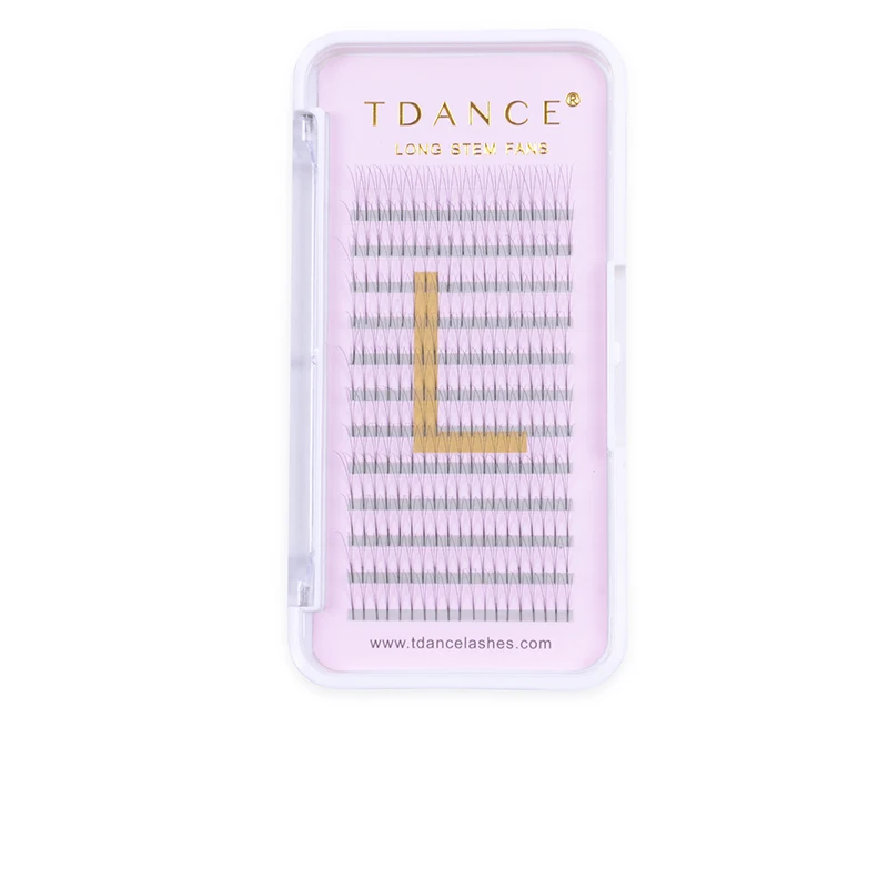

TDANCE Long Stem Eyelash Extension Heat Bonded Pre Made Volume Fans FauxPremade Russian Volume lashes Extension Supplies