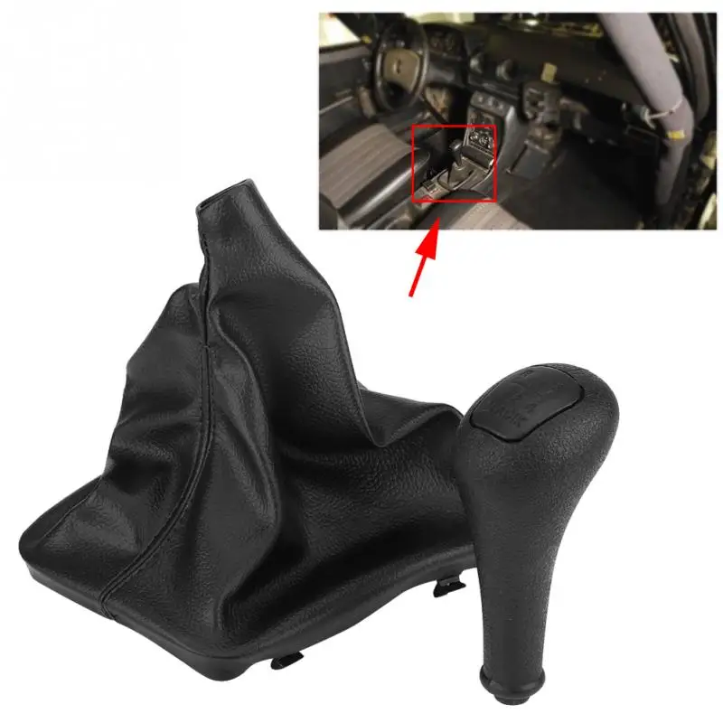 

4 Speed Gear Stick Shift Knob +PU Leather Gaiter Boot Cover for Mercedes Benz W123 W140 W20