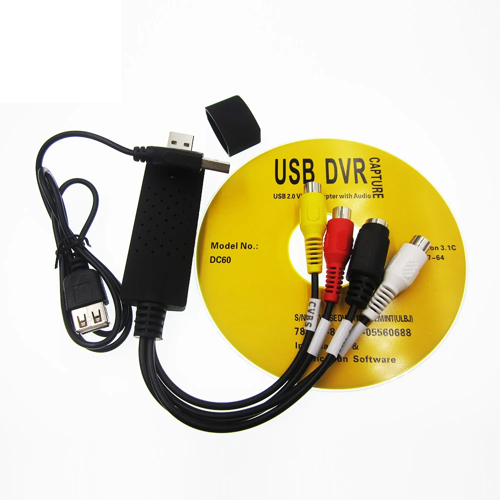 Новинка! Видеоадаптер USB2.0 с аудио 1 канал и 2 чипа 5 комплектов: STK1160 + GM7113 карта