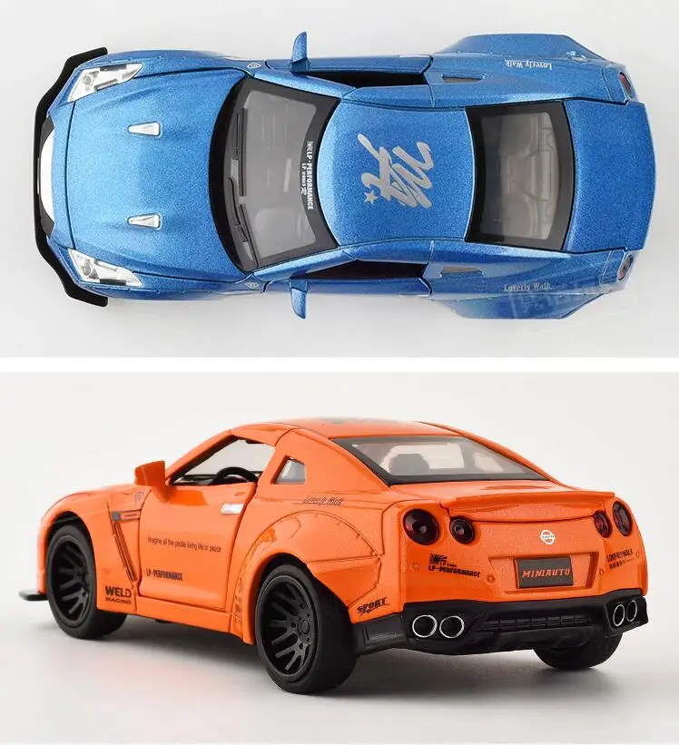 1:32 Nissan AMG GTR спортивный сплава модели автомобиля игрушки для детей diecast Отступить автомобиль коллекция игрушек подарок oyuncak