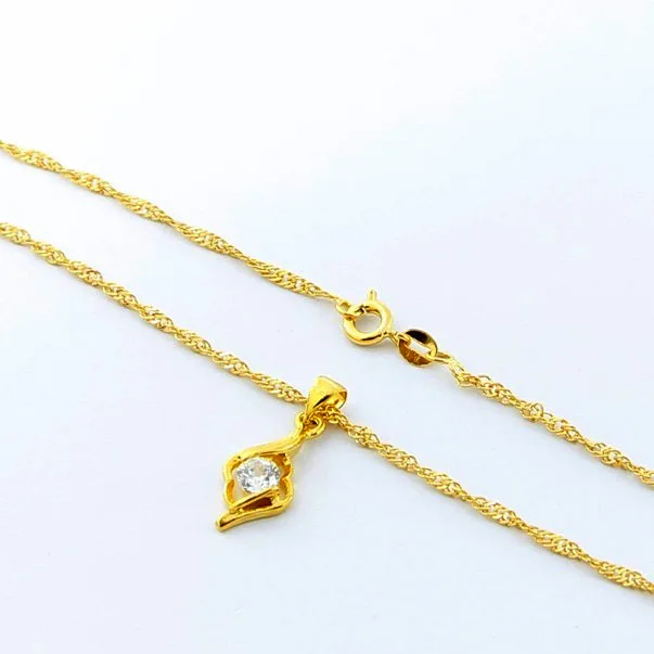 Высокое качество 24 K золотого цвета цепи ожерелье s Peandant ювелирные изделия