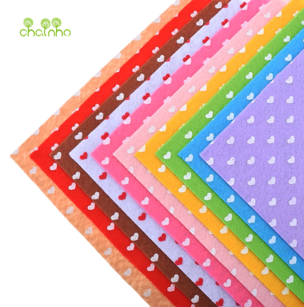

Printed Felt Non Woven Fabric 1mm Thickness Polyester Cloth For Sewing Dolls Crafts Home Decoration Pattern Bundle 10pcs15x15cm