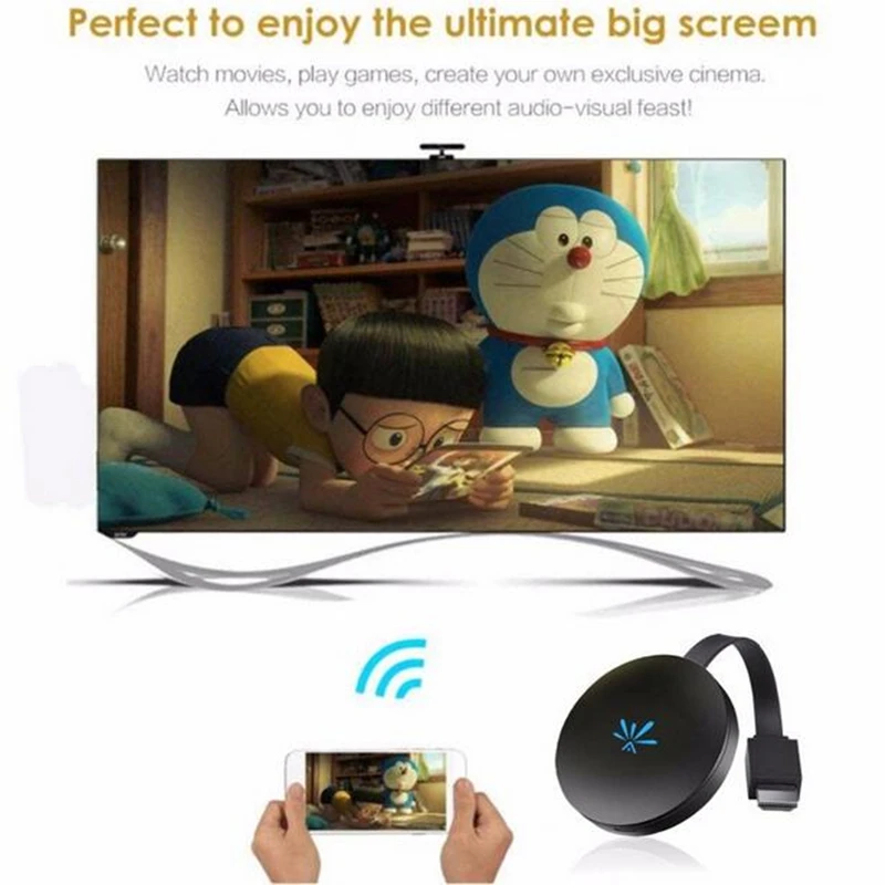 KuWFi tv Stick 2,4 GHz HD HDMI видео WiFi дисплей HD экран зеркальное отображение ТВ беспроводной ключ приемник для Google Chromecast Android