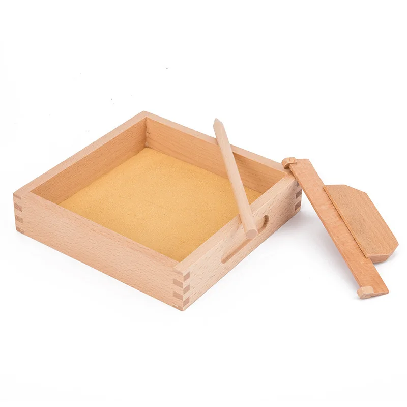 

Montessori Teaching Aids Children Early Education Painting Training Shaving Box Educational Toys Learning Write Word Sand Table