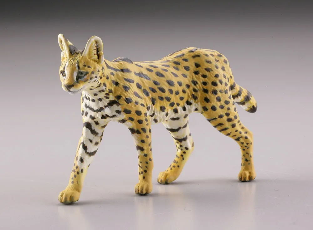 Японские Оригинальные игрушки в виде капсул в музее Q WILD RUSH, настоящий мир, животные в африканском стиле, Саванна, обувь, серваль, Лев, Белый носорог, фигурки - Цвет: C serval