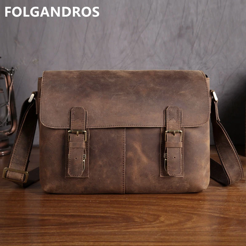 Men/'s Handmade Vintage Genuine Leather Satchel Handbag Shoulder Messenger bag