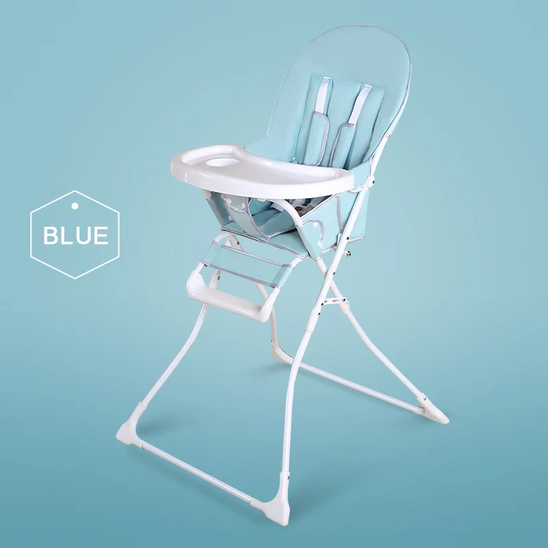 Топ детский стул детский обеденный стул многофункциональный складной портативный детский, обеденный стул детский, обеденный стол стул сиденье без колес - Цвет: blue