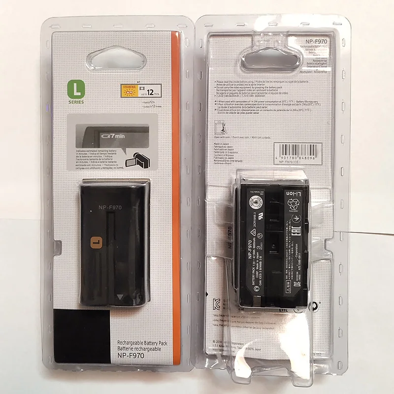 2 шт./лот 6600 мАч NP F970 NPF970 камера батарея для SONY F960 F770 MC1500C 198P F950 MC1000C TR516 TR555|Цифровые