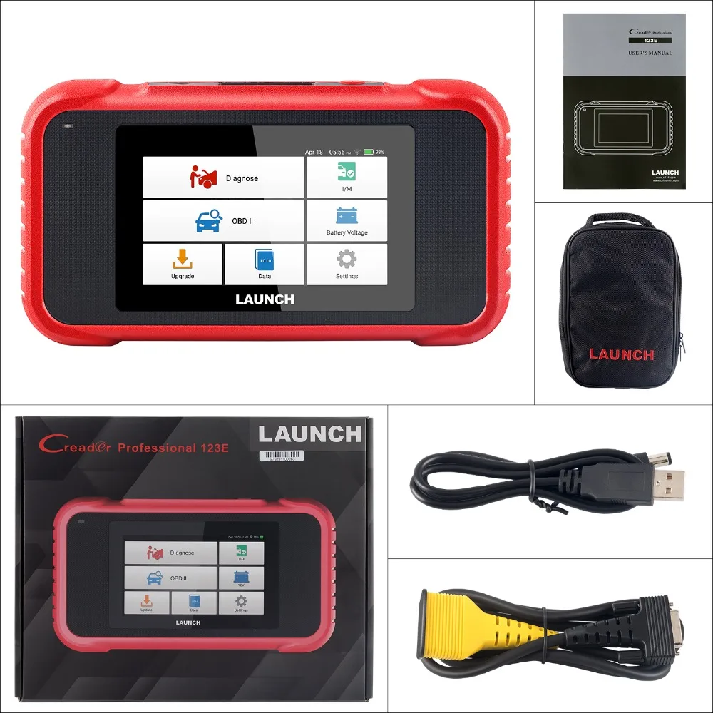 Launch X431 CRP123E OBD2 ENG ABS подушка безопасности SRS на авто диагностический инструмент Creader 123E OBDII EOBD код считыватель сканер хорошо, чем CRP123