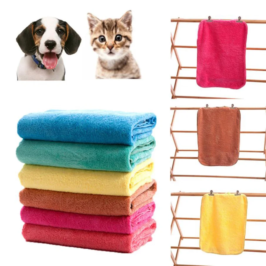 

ISHOWTIENDA Pet Dog Cat Soft Quick Dry Shower Towels Bath Towel Cleaning Necessary Fast Drying for Dog Bathing Grooming