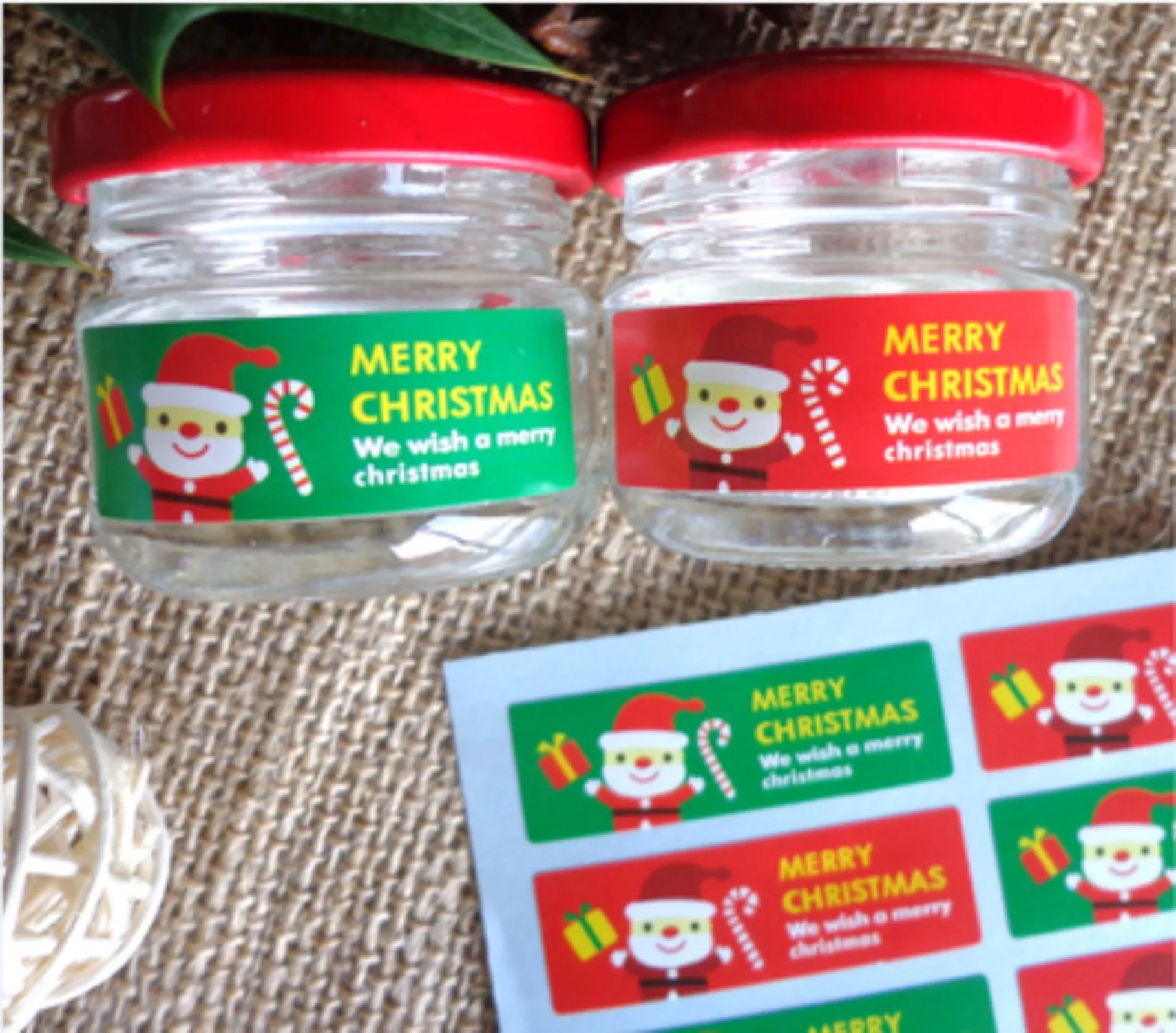 450pcs Christmas Santa Claus Gift Seal Label Stickers for Party Favor Cookie Bag Candy Box Decor