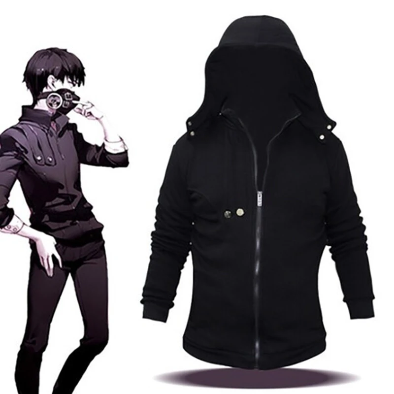 

Anime Tokyo Ghoul Hoodie Kaneki Ken Cosplay Hoodie Black Hooded Hoodie