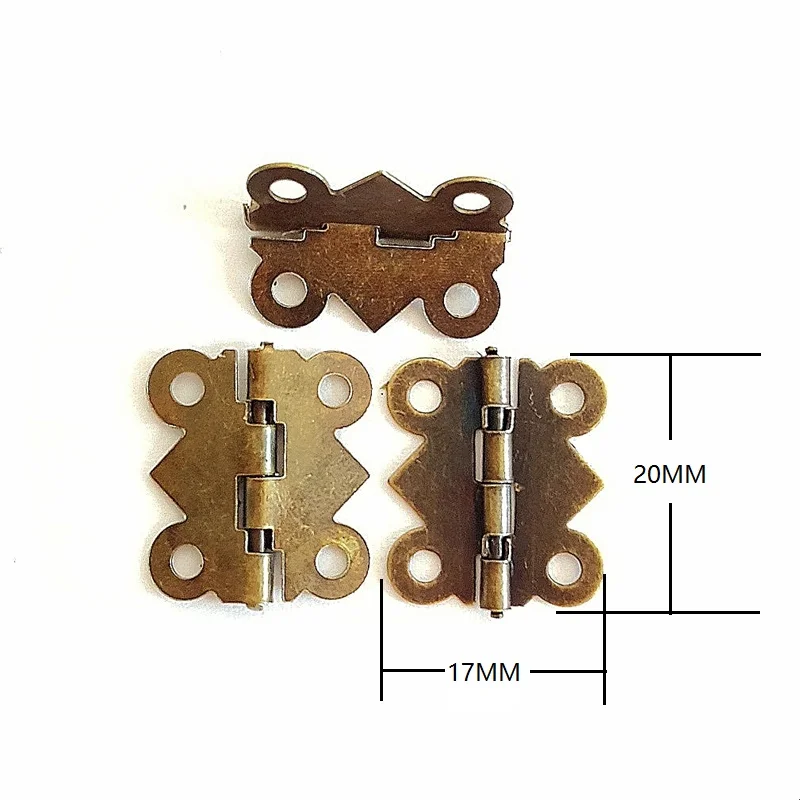 dobradica em bronze banhada borboleta caixa 02
