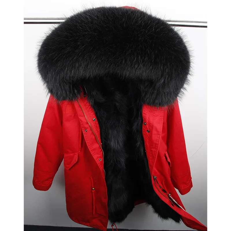 MAOMAOKONG зимняя куртка супер большой медведь меховой воротник настоящий медведь натуральный Лисий мех трава тонкий длинный женский жакет - Цвет: Лаванда