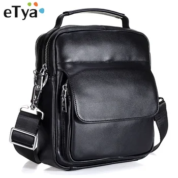 

eTya Fashion Men Shoulder Bags Male Crossbody Bags High Quality Genuine Leather Business Men's Travel Tote Casual Messenger Bag