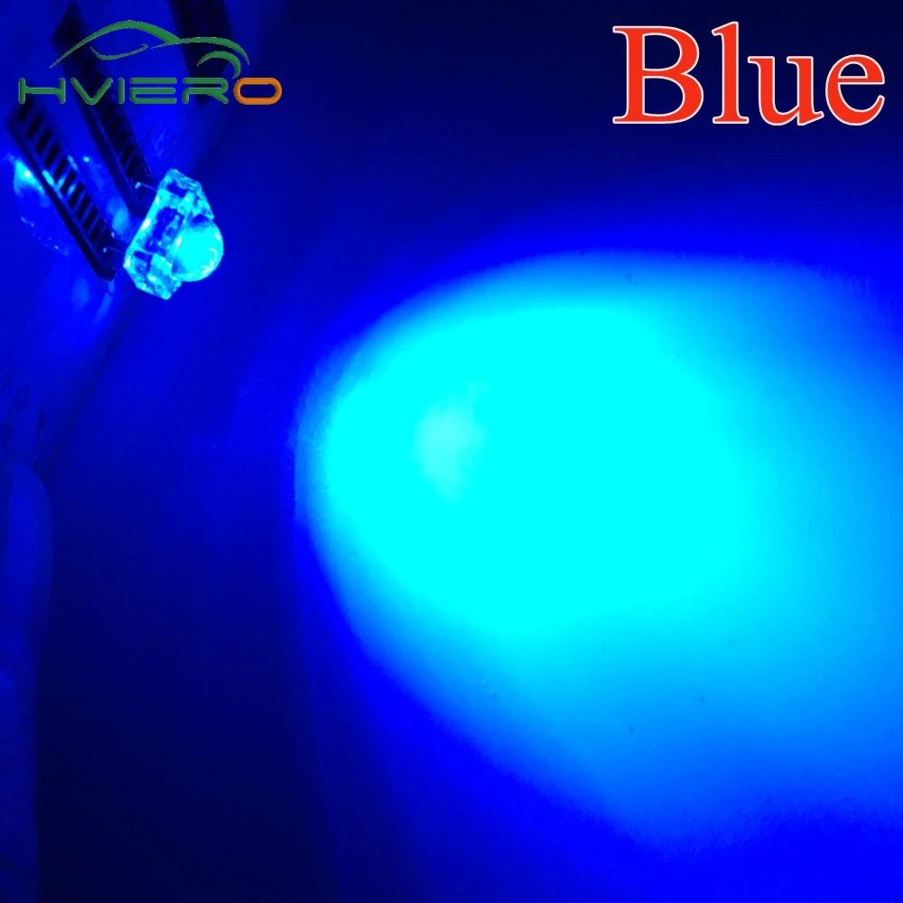 100 шт. F5 5 мм красный зеленый сине-белые желтый купол поток прозрачный Piranha 1,9 ~ 3,4 В светодио дный автомобиля лампы светодиоды светодио дный