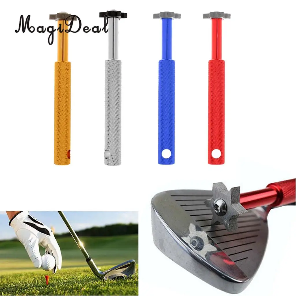 MagiDeal Professional Iron Wedge Golf Club Regrooving Tool Sharpener & Cleaner Square Groove Golf Training Aid Tools Hot Sale
