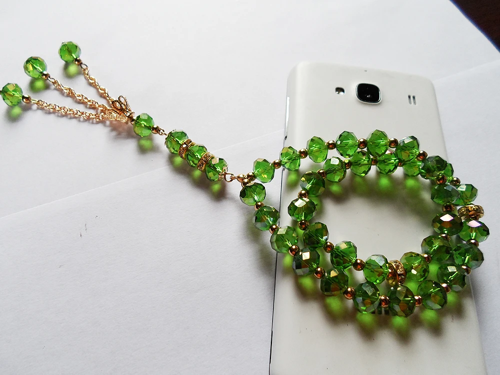 Good quality Green Islam rosary beads 2 Rope bracelet,stretch Muslim prayer Green crystal beads charm bracelet