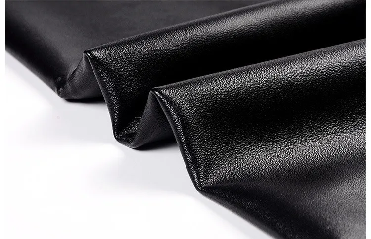 Для женщин черные кожаные штаны женские из искусственной кожи обтягивающие леггинсы Высокая талия леггинсы для плюс размеры мотобрюки
