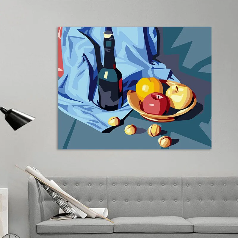 Big-picture-king-DIY-digital-oil-painting-fruit-Pear-wine-painting-decoration-painting-decompression-living-room