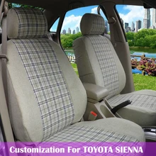 Покрытие на заказ подходят чехлы для автомобильных сидений для TOYOTA SIENNA чехол для автомобильных сидений льняная ткань специальные автомобильные чехлы и аксессуары подушка
