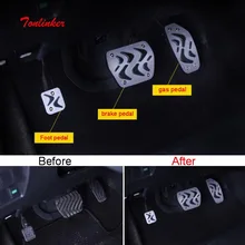 Tonlinker автомобиль модифицированный тормоз/педали газа чехол наклейка s для Nissan X-Trail-18 автомобильный Стайлинг 3 шт. алюминиевый чехол наклейка