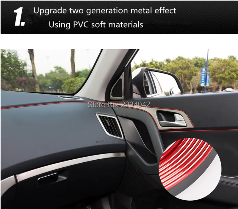 

4 Colors car styling Decorative Insert Type Plating Decoration Strip Sticker for lifan x60 620 520 320 125cc x50 accessories