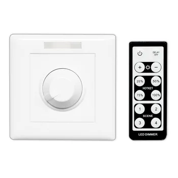 

BC-320-6A Knob Style Led Constant Voltage PWM Dimmer With Wireless IR Remote DC12V-48V 6A Led Controller Set For Led Strip Light