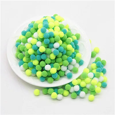 Pompom 8mm Multi Color Mini Pompon Balls DIY for Kids Toys Pompones Manualidades Garment Sewing Home Wedding Craft Supplies 20g - Цвет: 04081630