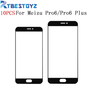 

RTBESTOYZ 10PCS Front Outer Glass Lens Replacement Part For Meizu Pro6 Pro 6 Plus Touch Screen Glass CoverFront Outer Glass Lens