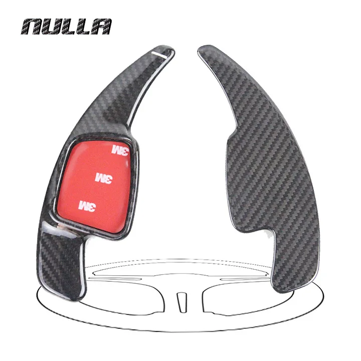 

NULLA for AUDI A3 A4L A5 Q7 TT TTS S4 Q2 S3 SQ5 2016 2017 Car Sticker Carbon Fiber Steering Wheel Paddle Shift Extension Shifter