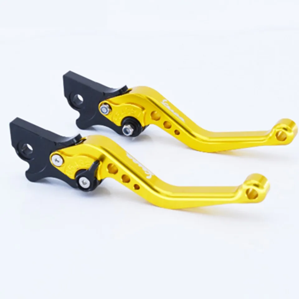 MTKRACING Короткие сцепления тормозные рычаги для Vespa PX Диск модели LML 125 150 200 ЧПУ Короткие 14,5 см алюминий - Цвет: Золотой