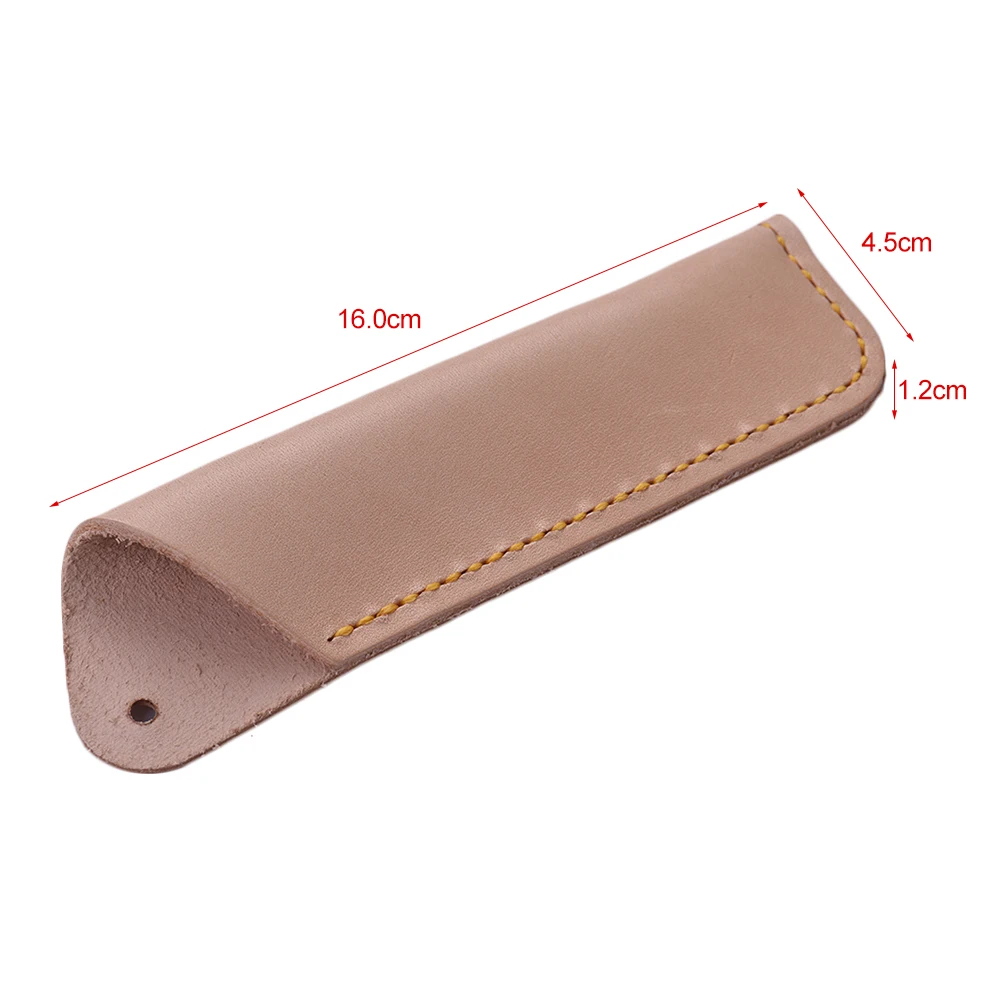 Handmade Retro Vintage Full Grain Leather Pencil Case Pouch Pen Holder Organizer Bag Stationery Gift for Kids Students Artists