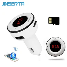 Jinserta автомобиля MP3 аудио плеер TF usb-накопитель воспроизведения музыки Bluetooth fm-передатчик Беспроводной модулятор автомобильный комплект громкой связи USB Зарядное устройство