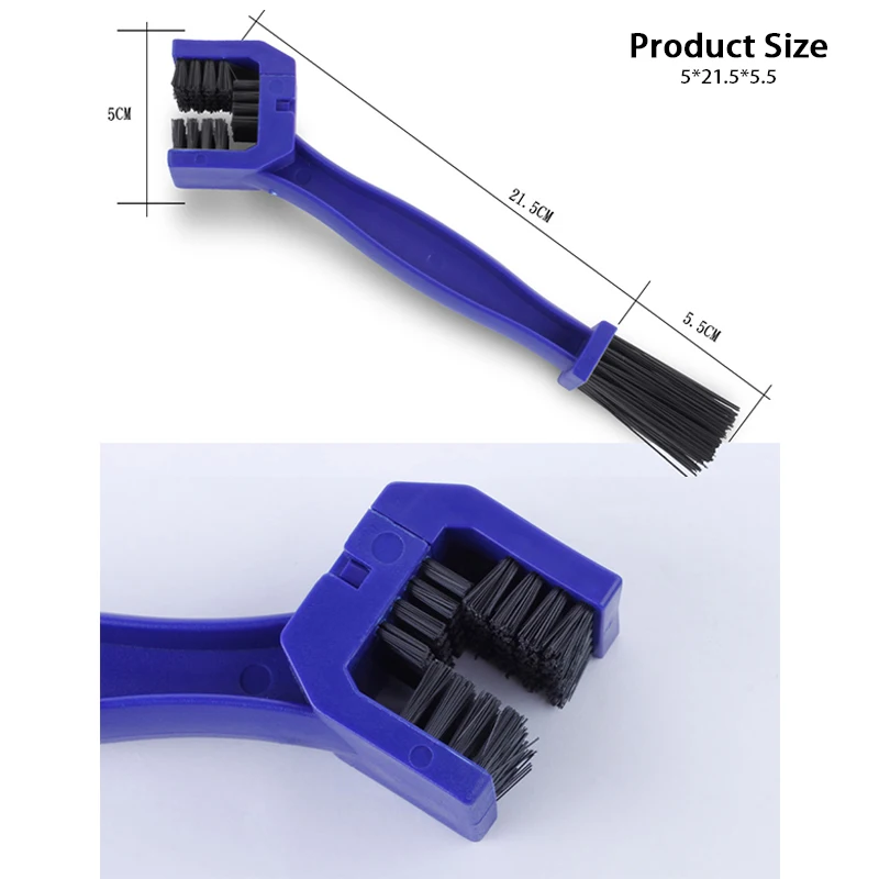 Велосипедная трехсторонняя щетка для чистки цепи с двумя головками зубчатая Щетка Очиститель скруббер инструмент аксессуары для мотоциклов