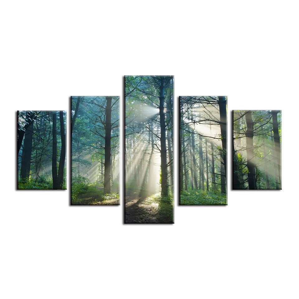 HD-Print-Painting-Modular-Pictures-Canvas-5-Panel-Beautiful-Sunrise-Natural-Landscape-Posters-Tableau-Wall-Art (2)