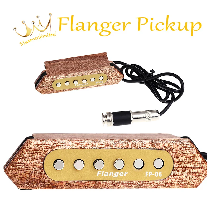 

Flanger FP-06 High fidelity Magnetic Soundhole Pickup Transducer Wooden for 39"/40"/41"/42" Acoustic Guitar Music Amplifier