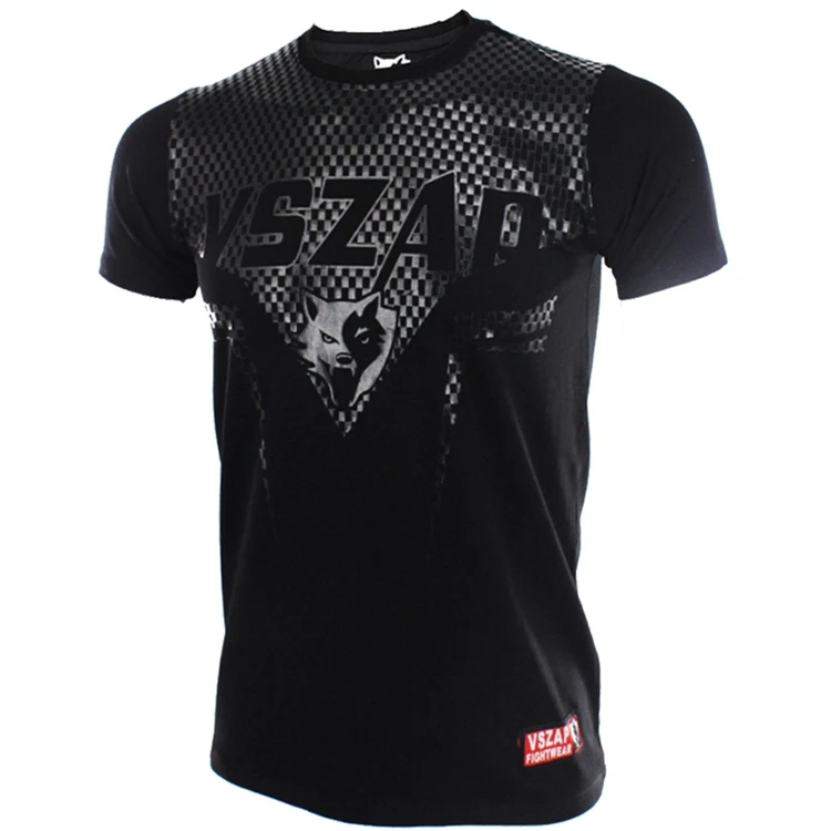 VSZAP-Sharp Sleeve T-shirt, Combat Clothes, Muscle Muay Thai MMA, Cotton Jerseys sports apparel mens t shirt