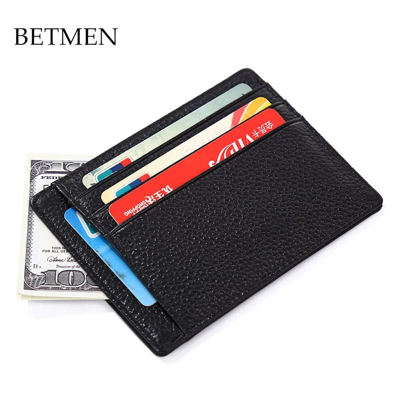 Betmen メンズブランドのカードホルダー財布本革クレジットカードケーススリム Id カード財布 Credit Card Case Leather Credit Card Casebrand Card Case Aliexpress